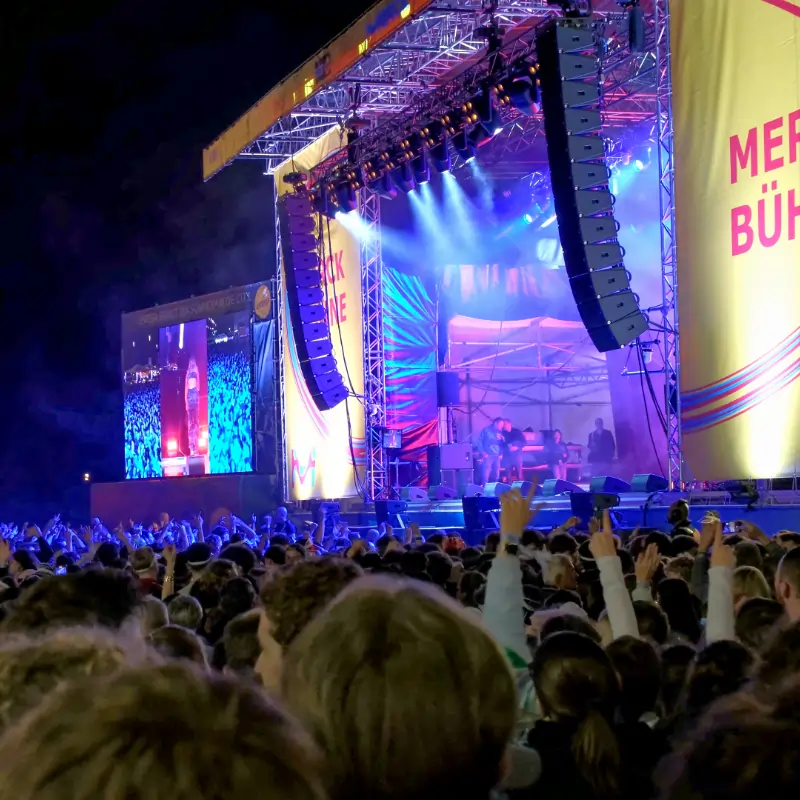 Live concert stage